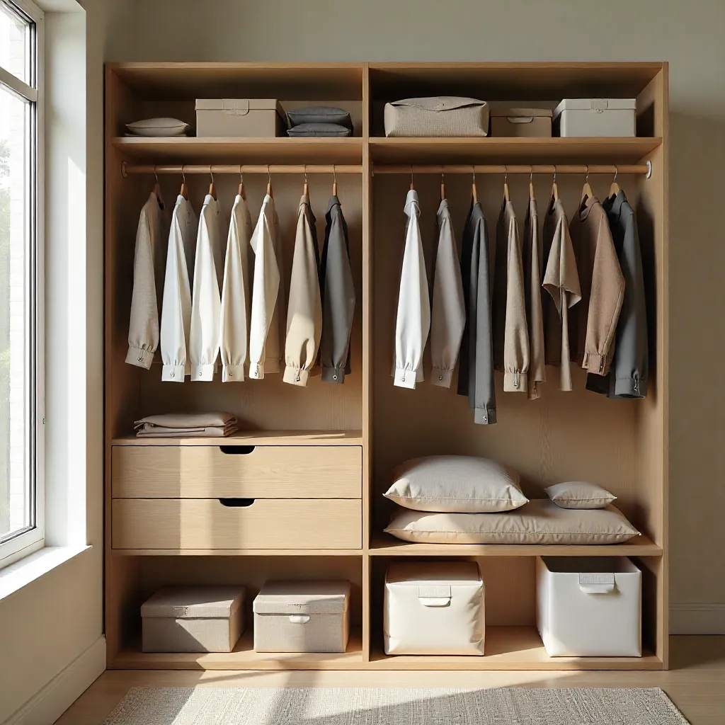 Visual mapping of wardrobe storage spaces
